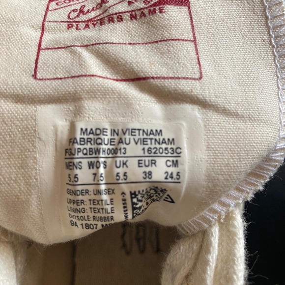 Converse Chuck 70 Vintage Canvas Womens' 7.5 Mens' 5.5 Ivory/Egret/Cream - Picture 8 of 9